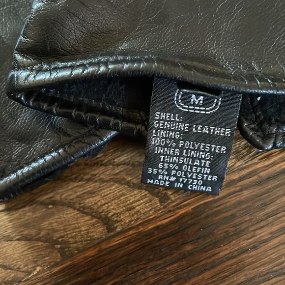 Thinsulate 40 Gram Leather Driving Gloves Size Medium - Picture 2 of 4